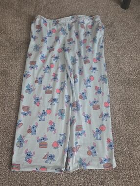 Disney Light Blue Stitch & Fruit Print Pajama Pants